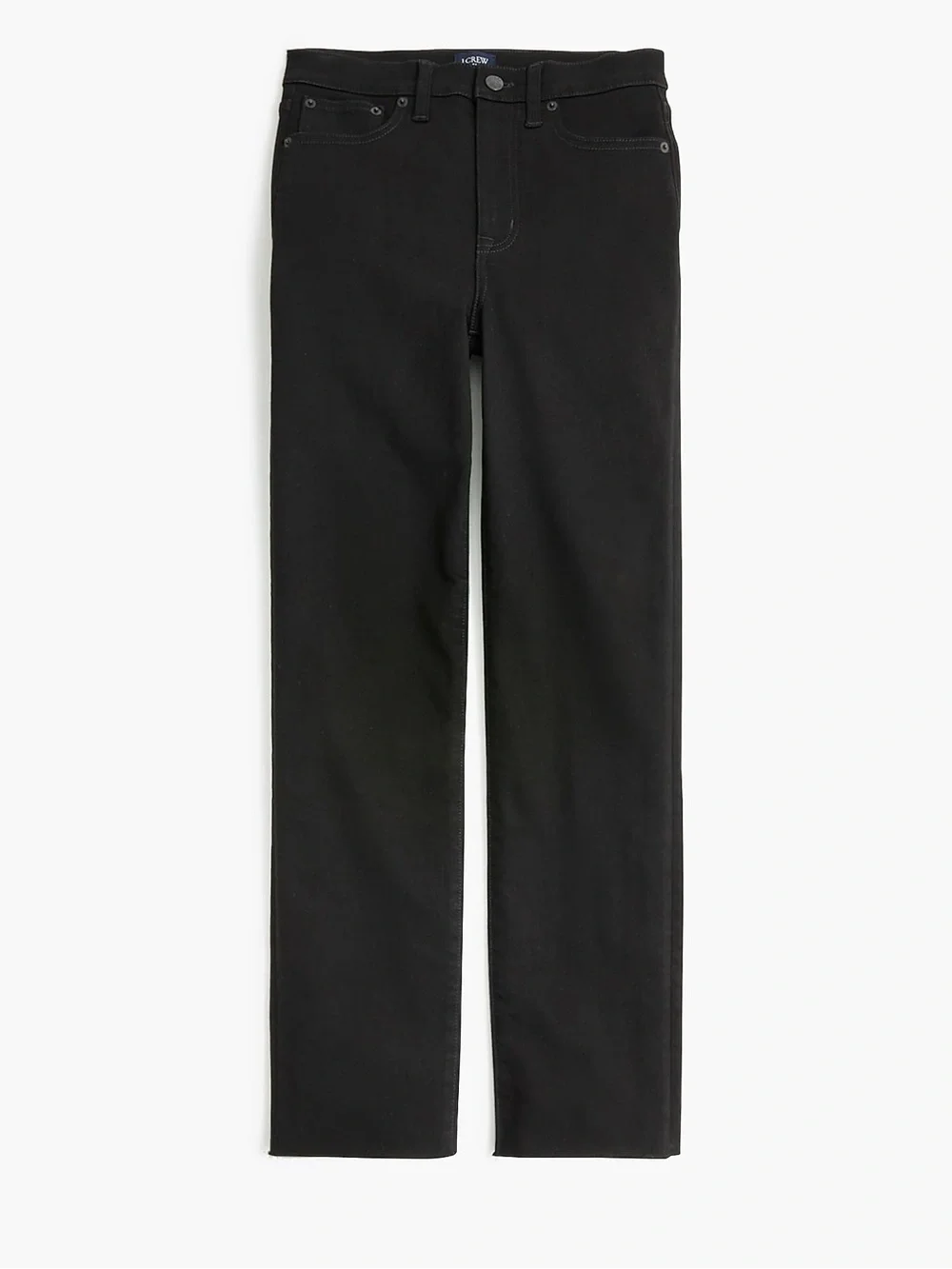 J Crew Black Stovepipe Straight Jean In Signature Stretch